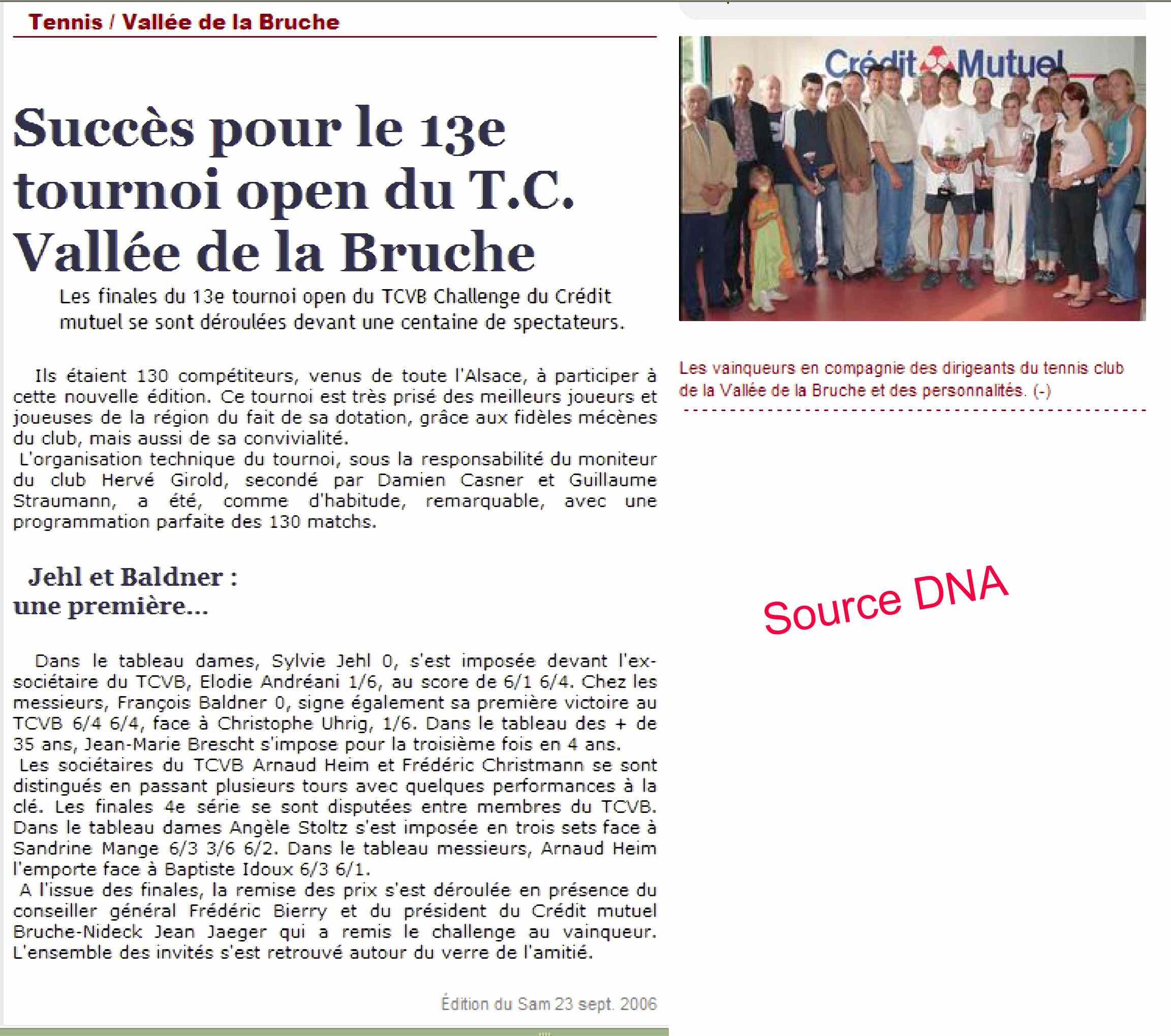 article DNA Tournoi Open